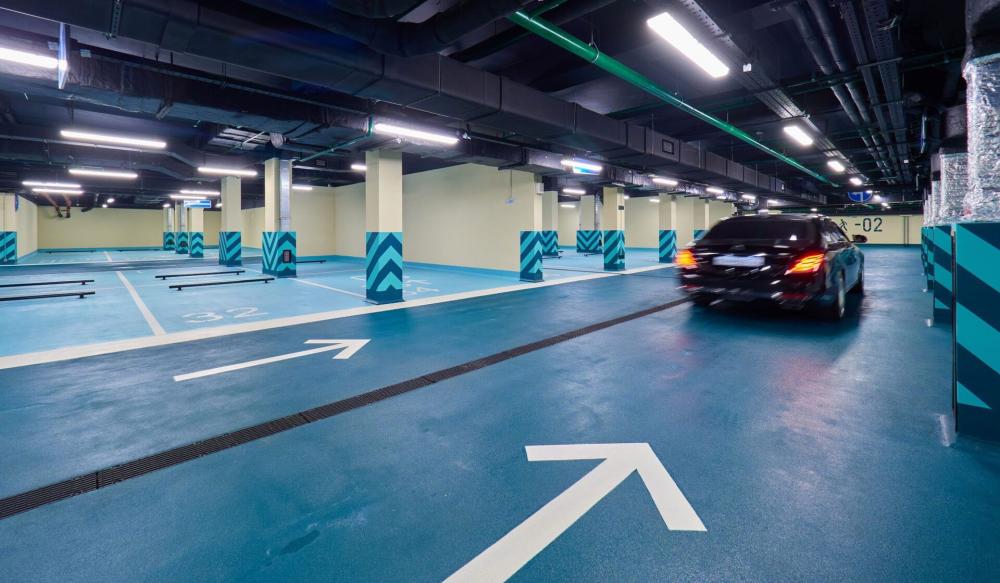 Паркинг комплекса Reef Residence, вид сбоку